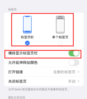 郁南iPhone授权维修分享Safari浏览器如何切换标签栏位置 